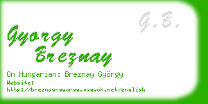 gyorgy breznay business card